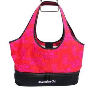 American Girl Doll Carrier Bag Red Shoulder Tote Travel Purse Accessory Pouch